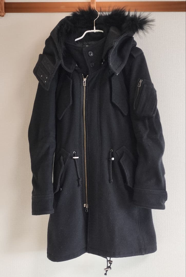 トルネードマート メルトン モッズコート サイズ M ブラック 黒