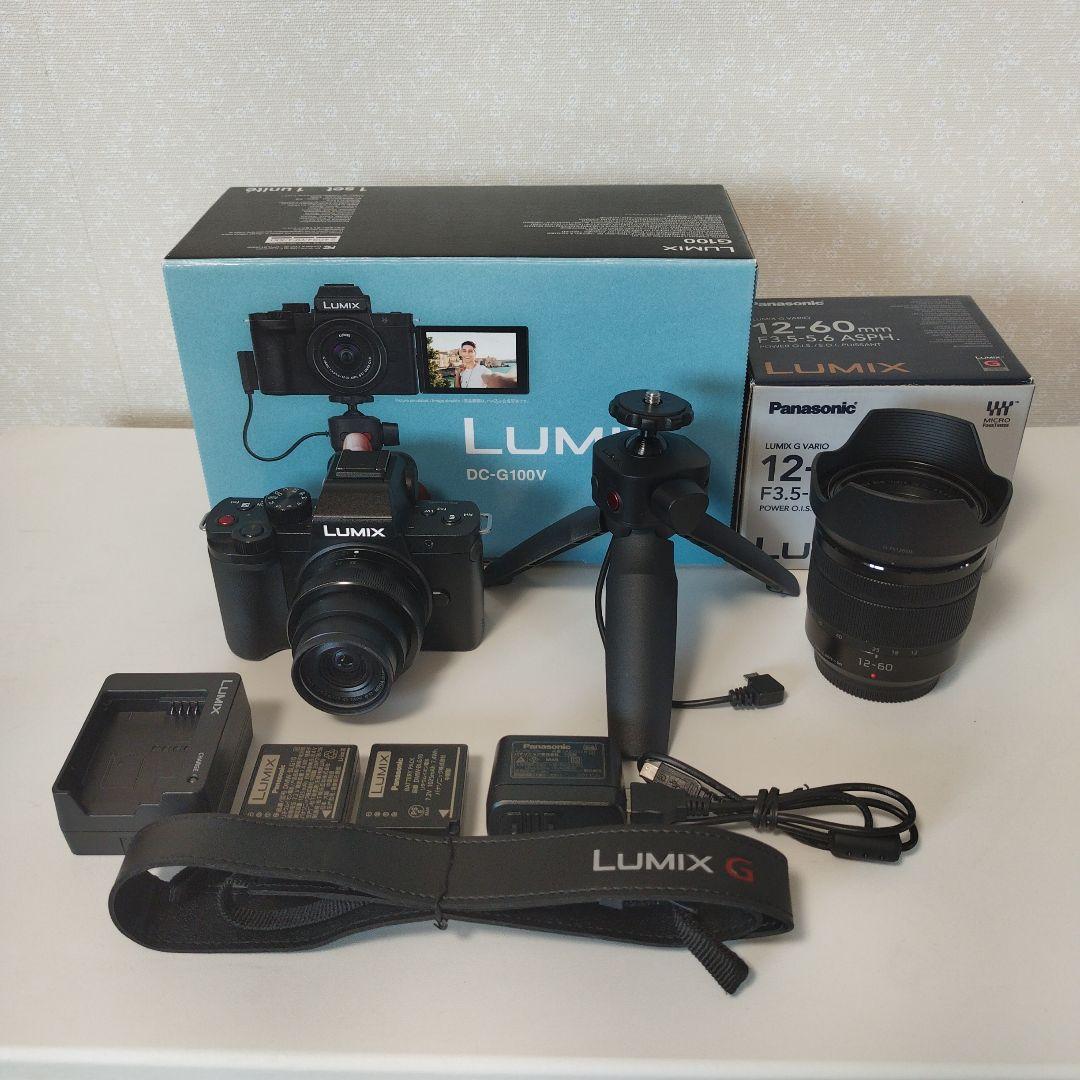 lumixレンズ2本DC-G100V標準ズームセット＆12〜60mm5倍ズーム