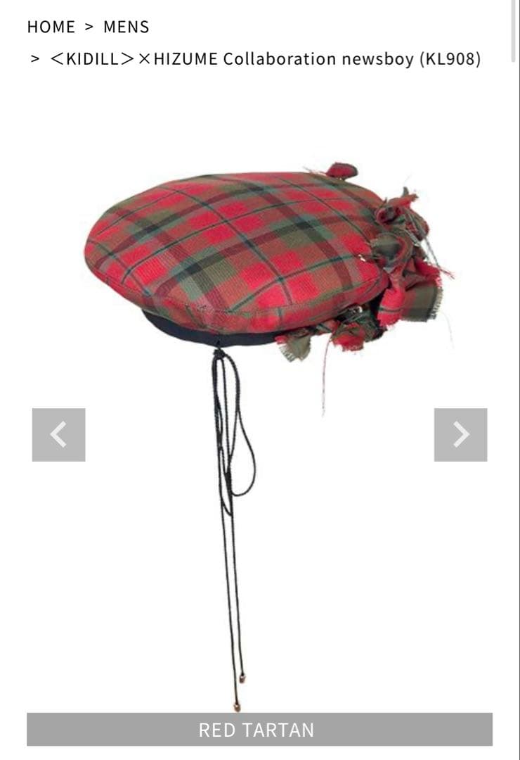 kidill HIZUME タータンリボンベレー帽