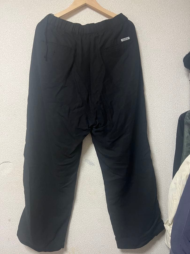 cootie productions ワイドスラックス トラウザー ブラック