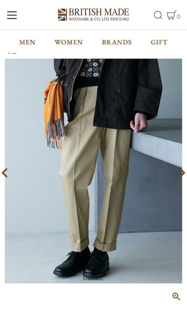 ルドルフ　BRITISH MADE オフィサーパンツ　ポーツマス　コットン