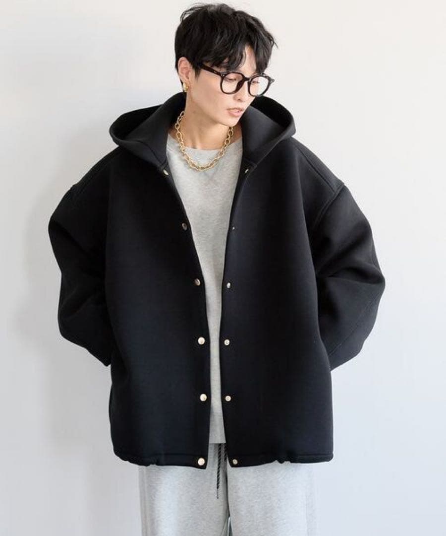 バンヤードストーム　ダンボールフーディーブルゾン　ブラック