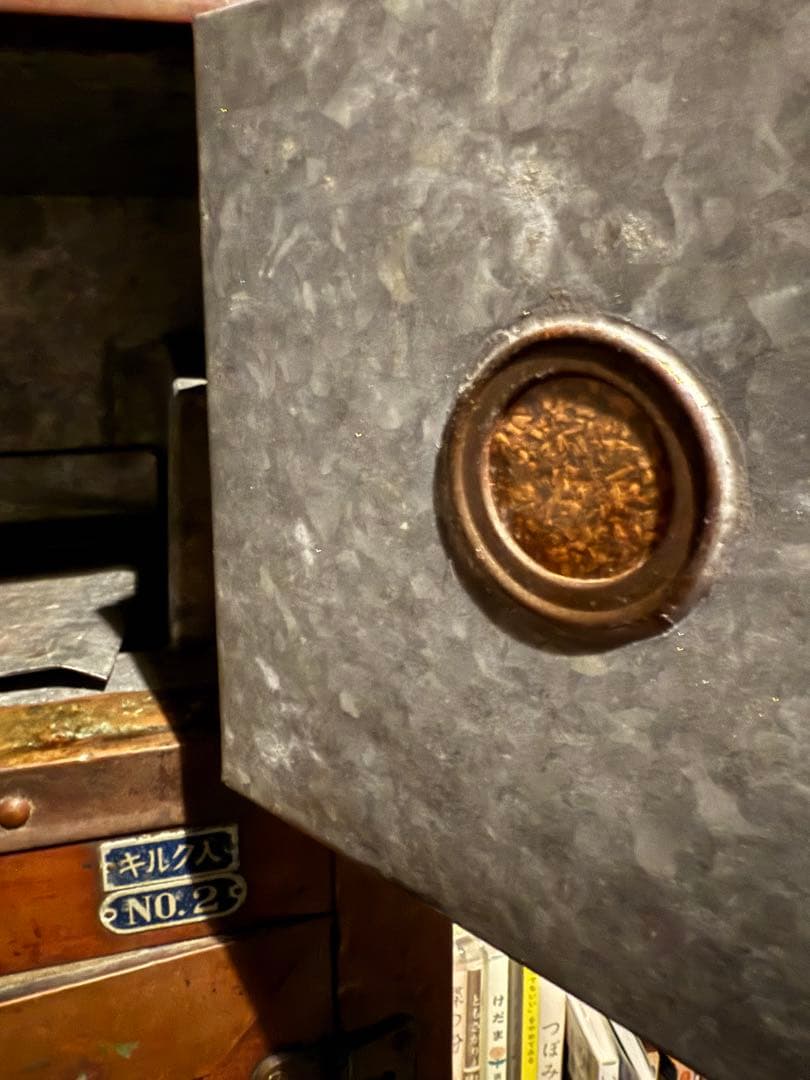 再値下げ！昭和レトロ 氷冷蔵庫 キルク入りNO.2／銅製アンティーク