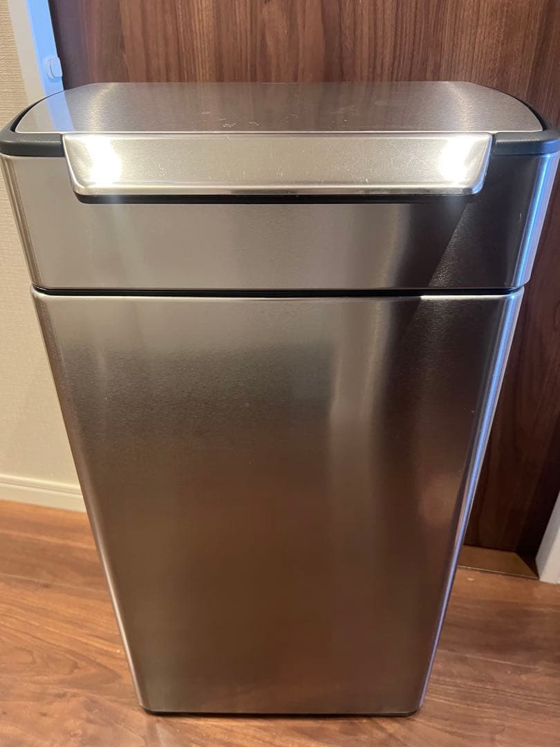 シルバー ステンレス ごみ箱 蓋付き　幅40cm