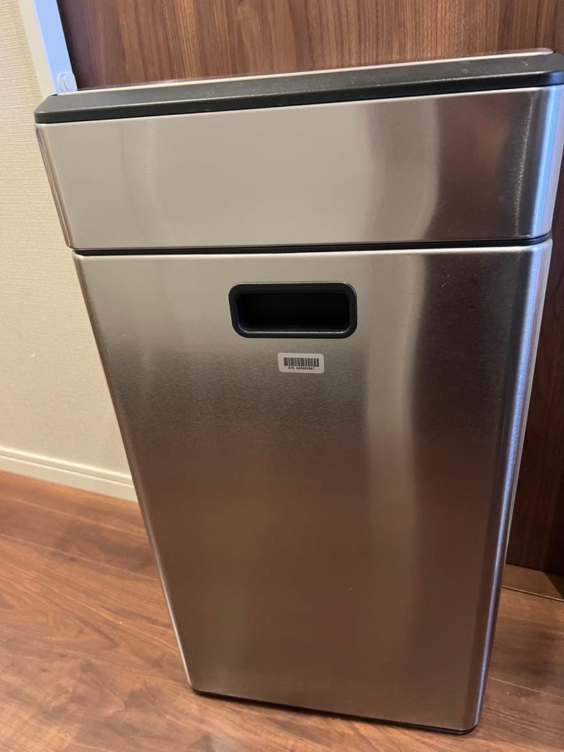 シルバー ステンレス ごみ箱 蓋付き　幅40cm