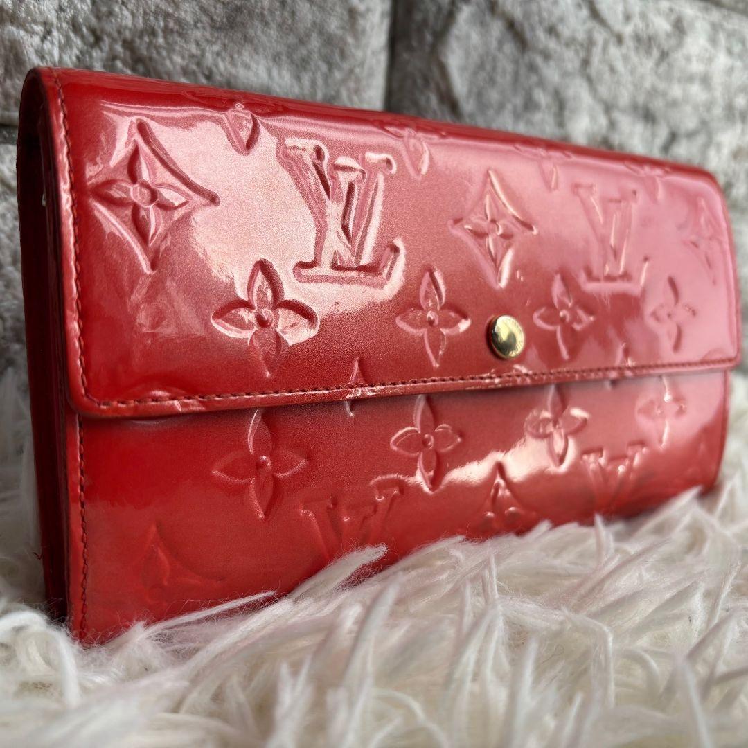 【激レア 良品】ルイヴィトン　ヴェルニ　ポルトフォイユ サラ　長財布　オレンジ系