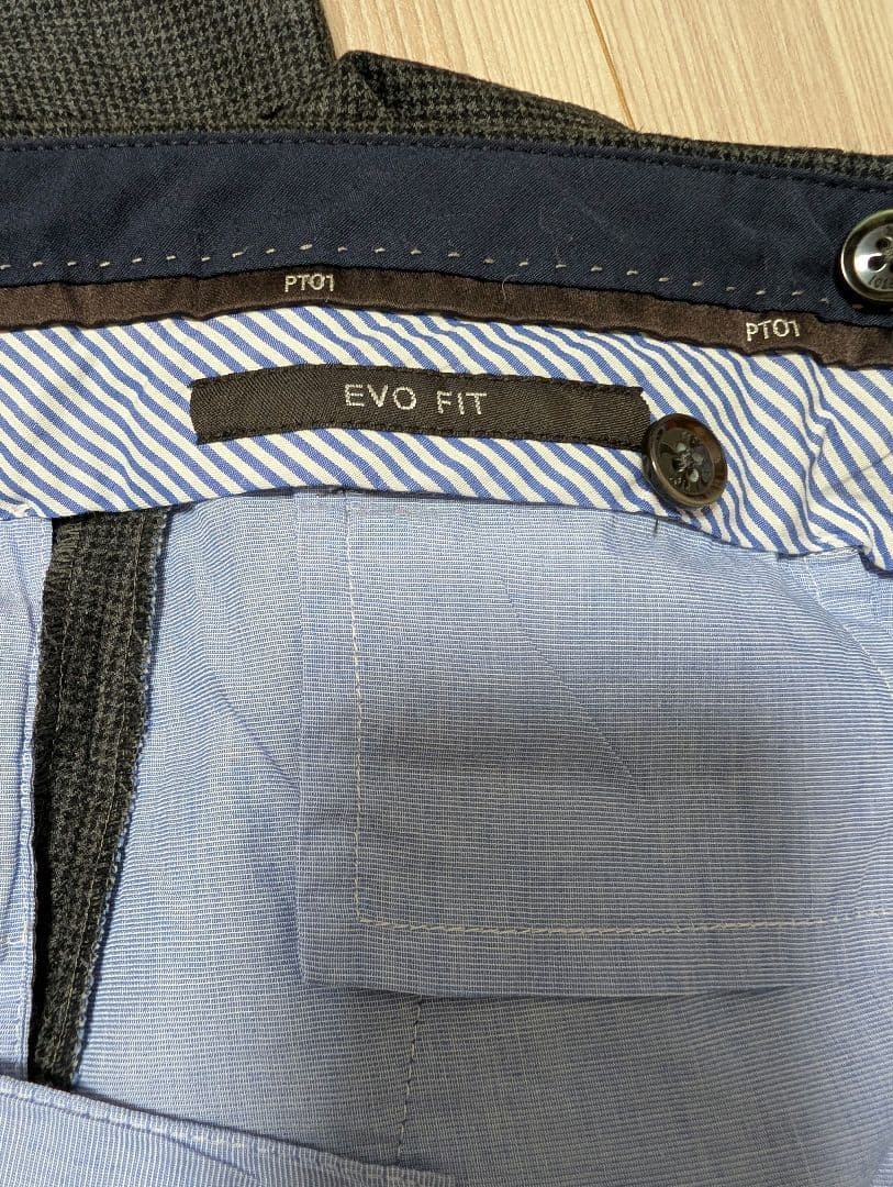 PT01 EVO FIT46 チャコールグレー　ウールマイクロ千鳥