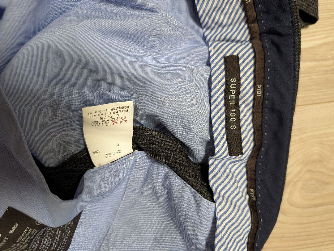 PT01 EVO FIT46 チャコールグレー　ウールマイクロ千鳥