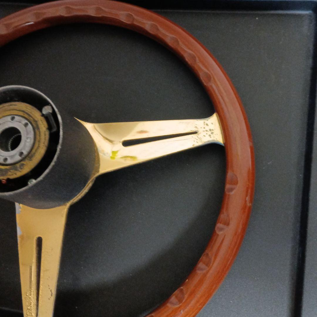NARDI ナルディ ウッドステアリング ゴールド金メッキローライダー