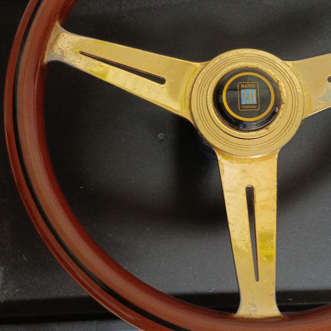 NARDI ナルディ ウッドステアリング ゴールド金メッキローライダー