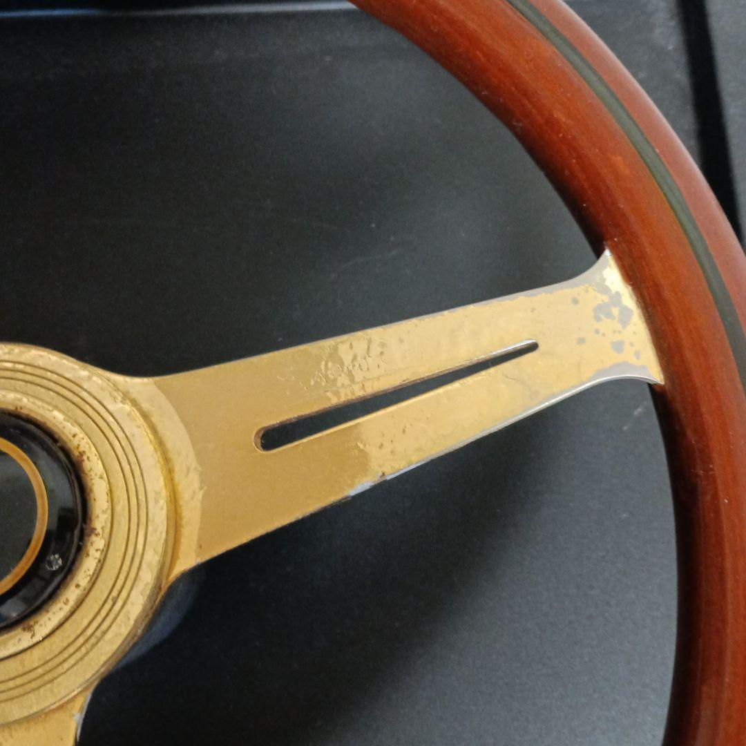 NARDI ナルディ ウッドステアリング ゴールド金メッキローライダー