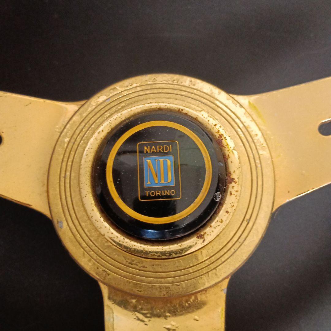 NARDI ナルディ ウッドステアリング ゴールド金メッキローライダー