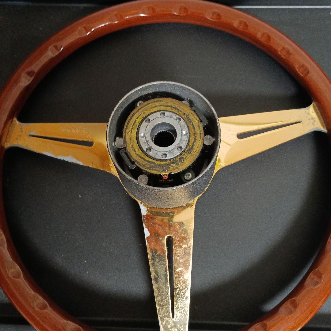 NARDI ナルディ ウッドステアリング ゴールド金メッキローライダー