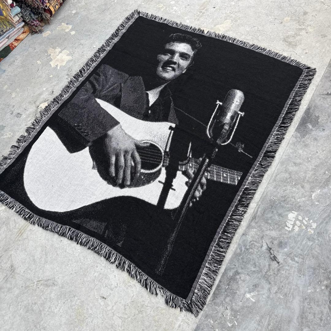 エルビスプレスリー　ブランケット　マルチカバー　ラグ　142x118
