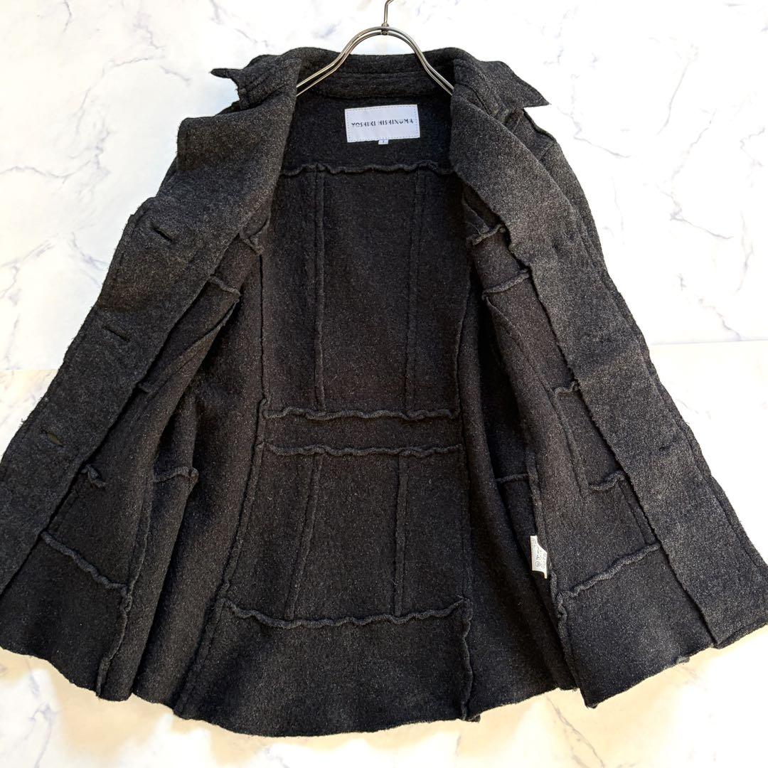 希少 YOSHIKI HISHINUMA ショートコート テーラード Aライン