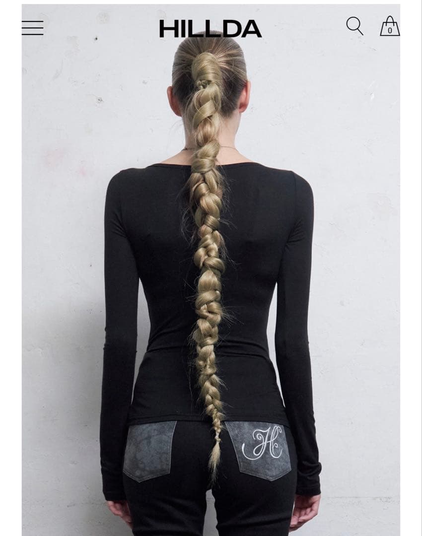 トップス HILLDA Cross Hotfix Long Sleeve black