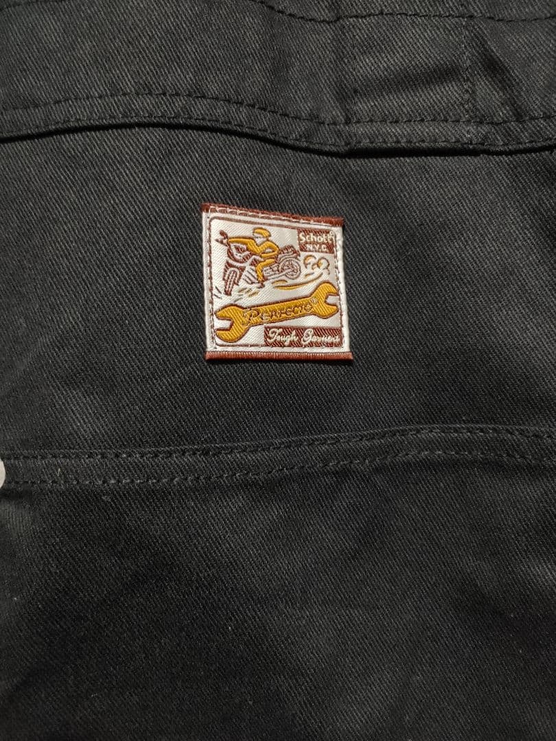 ✨希少柄✨刺繍✨Schott N.Y.C ショット オーバーオール Lサイズ