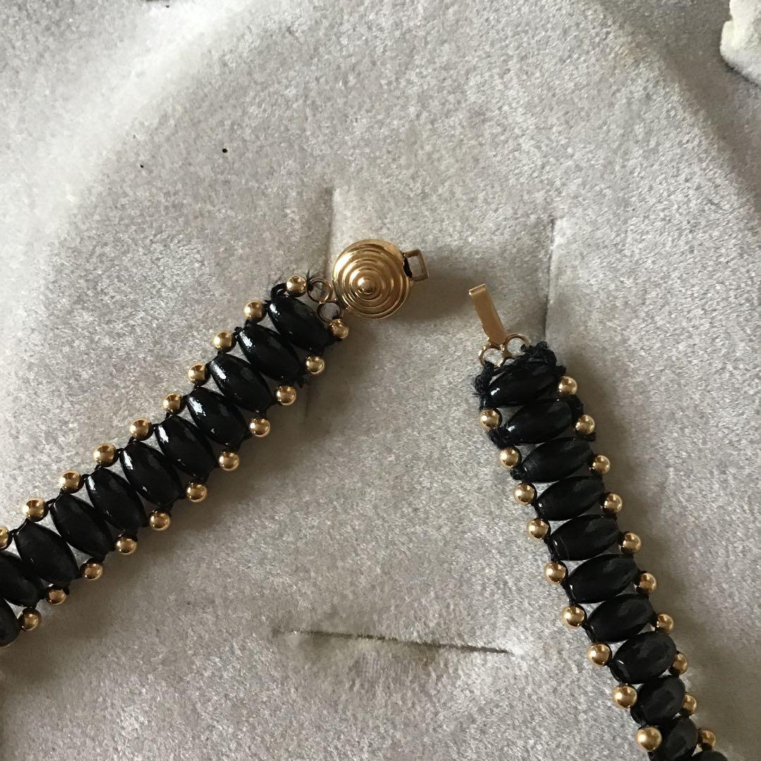 ブラック珊瑚　14kサンゴネックレスー12