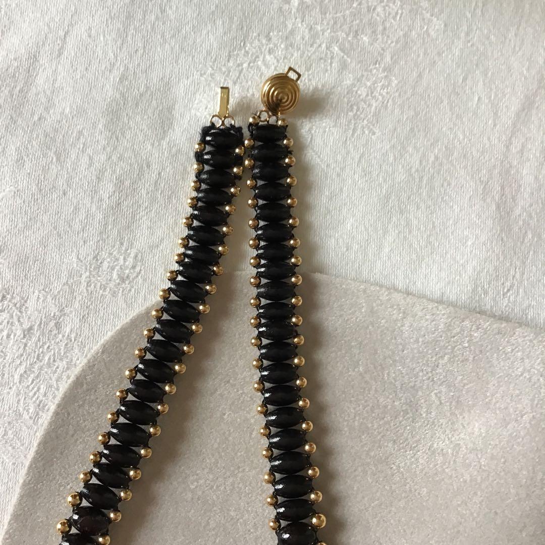 ブラック珊瑚　14kサンゴネックレスー12