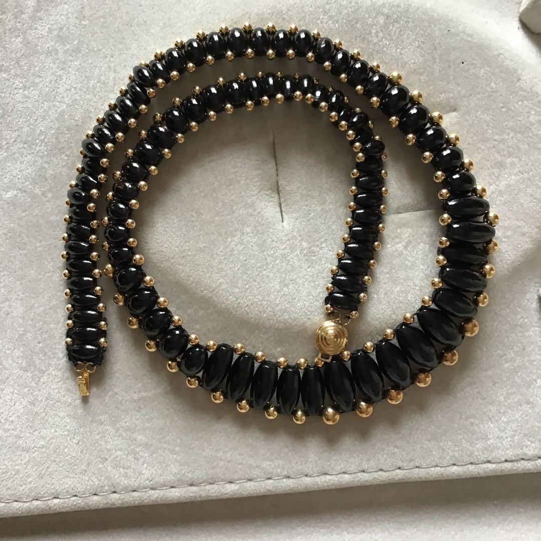 ブラック珊瑚　14kサンゴネックレスー12