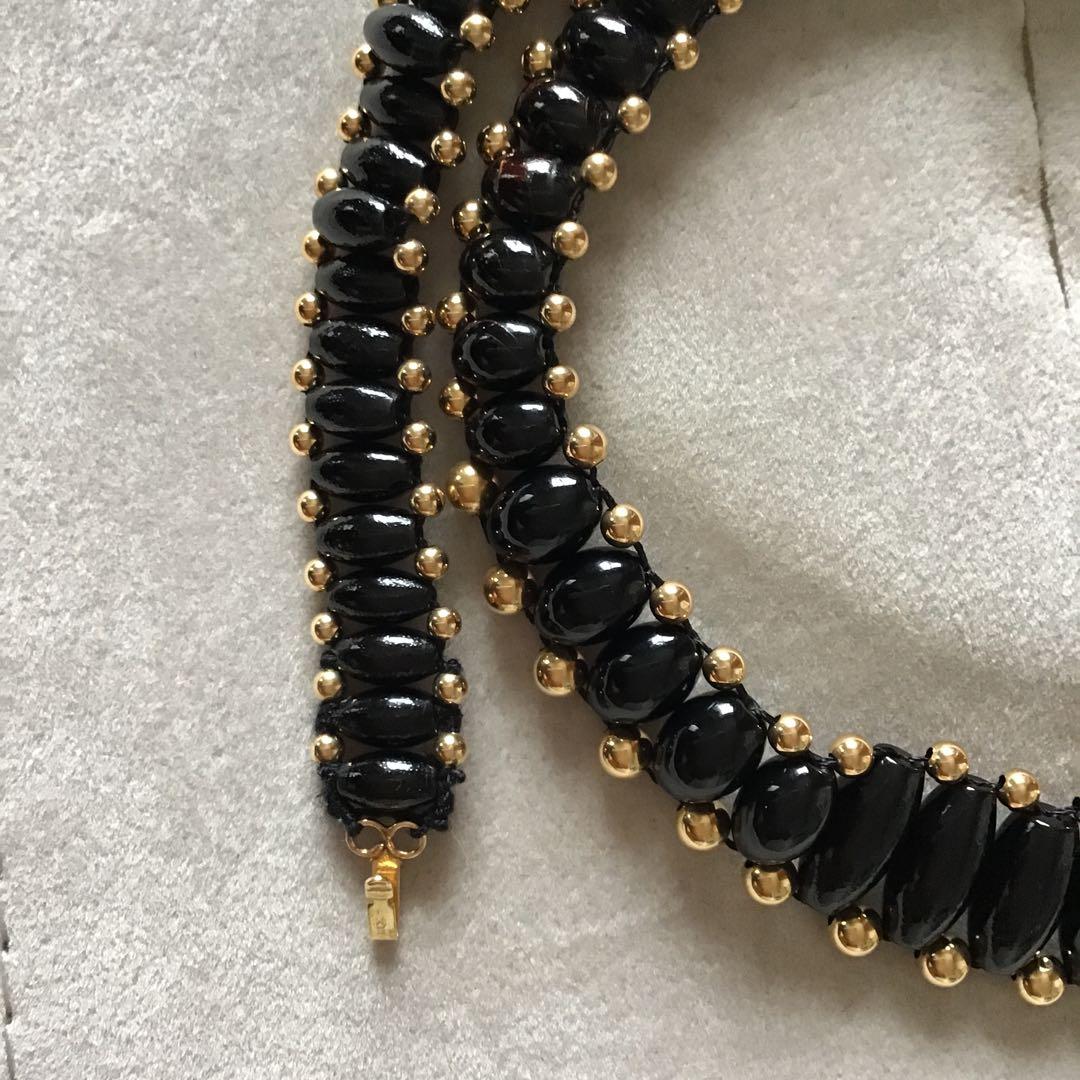 ブラック珊瑚　14kサンゴネックレスー12