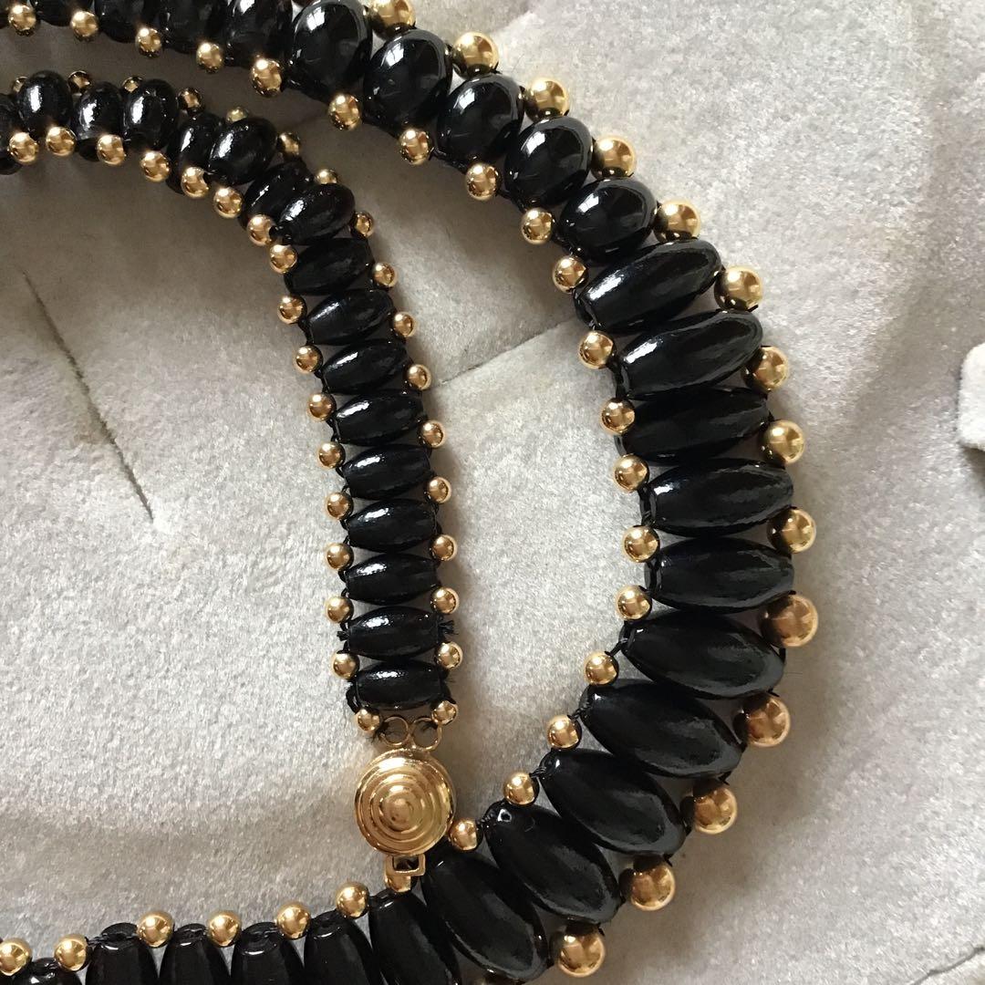 ブラック珊瑚　14kサンゴネックレスー12