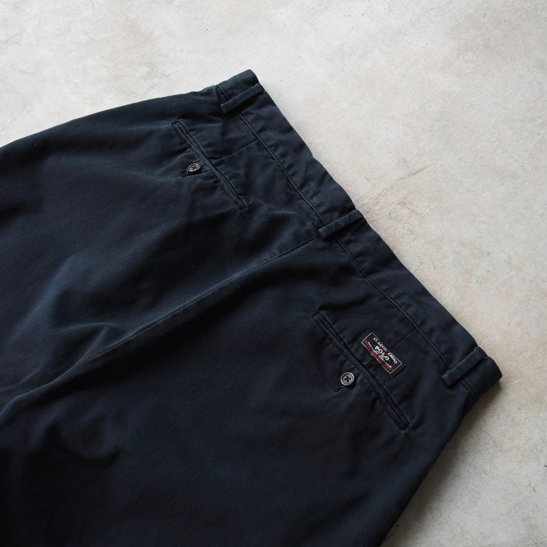 90s ラルフローレン ポロチノ 黒ブラック USA シンガポール W33L30