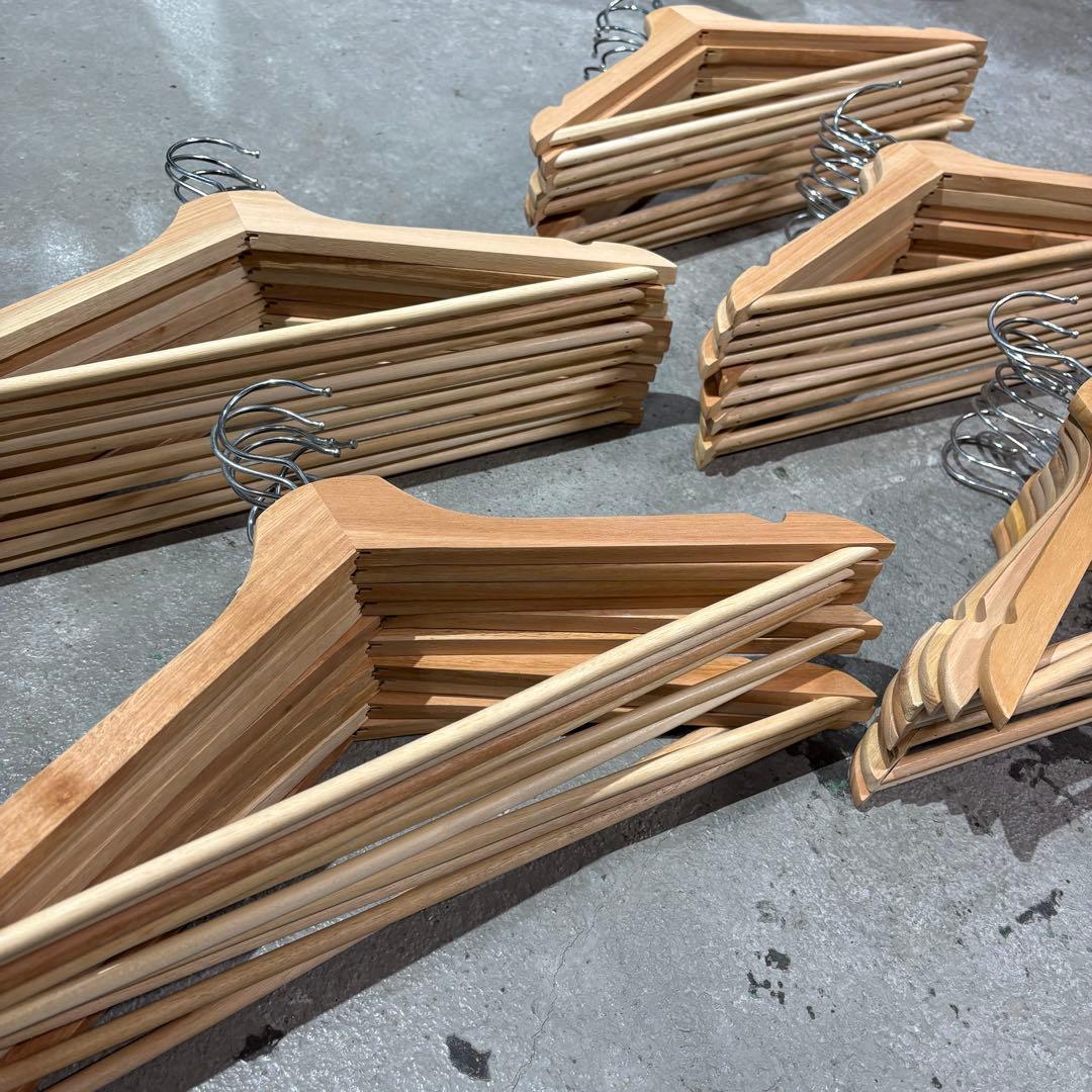 ぷ【IKEA】木製ハンガー 150本/まとめ売り
