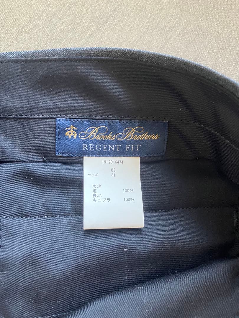 Brooks Brothers ウールサージ スラックス グレー 31インチ