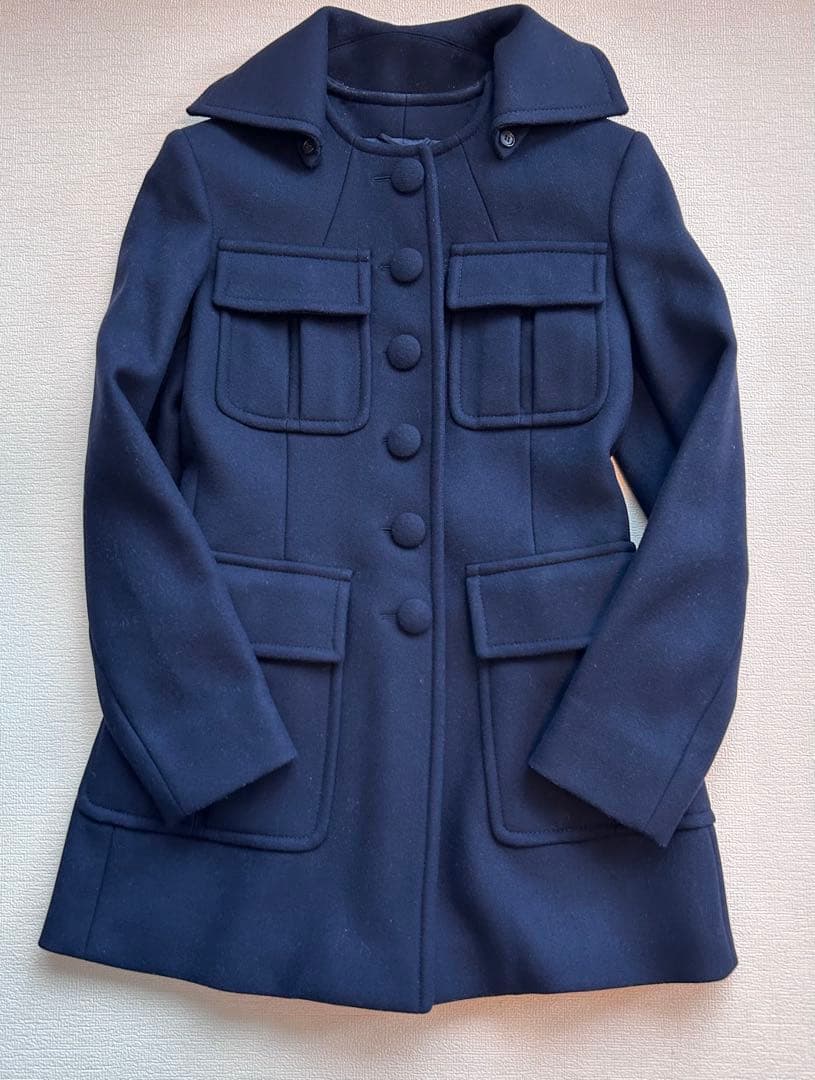 【本日限定】PRADA ネイビー ウールピーコート　38