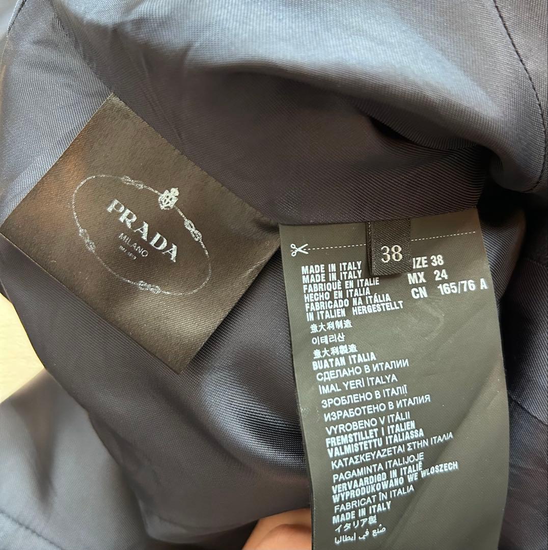 【本日限定】PRADA ネイビー ウールピーコート　38