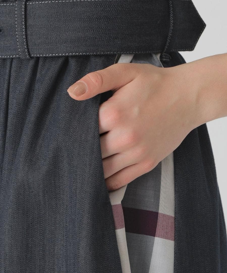 ブルーレーベルクレストブリッジ新品ネイビー デニムドレス / ワンピース 38