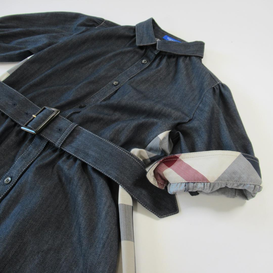 ブルーレーベルクレストブリッジ新品ネイビー デニムドレス / ワンピース 38