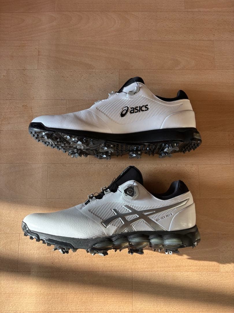 asics ゴルフシューズ ホワイト ダイヤル式