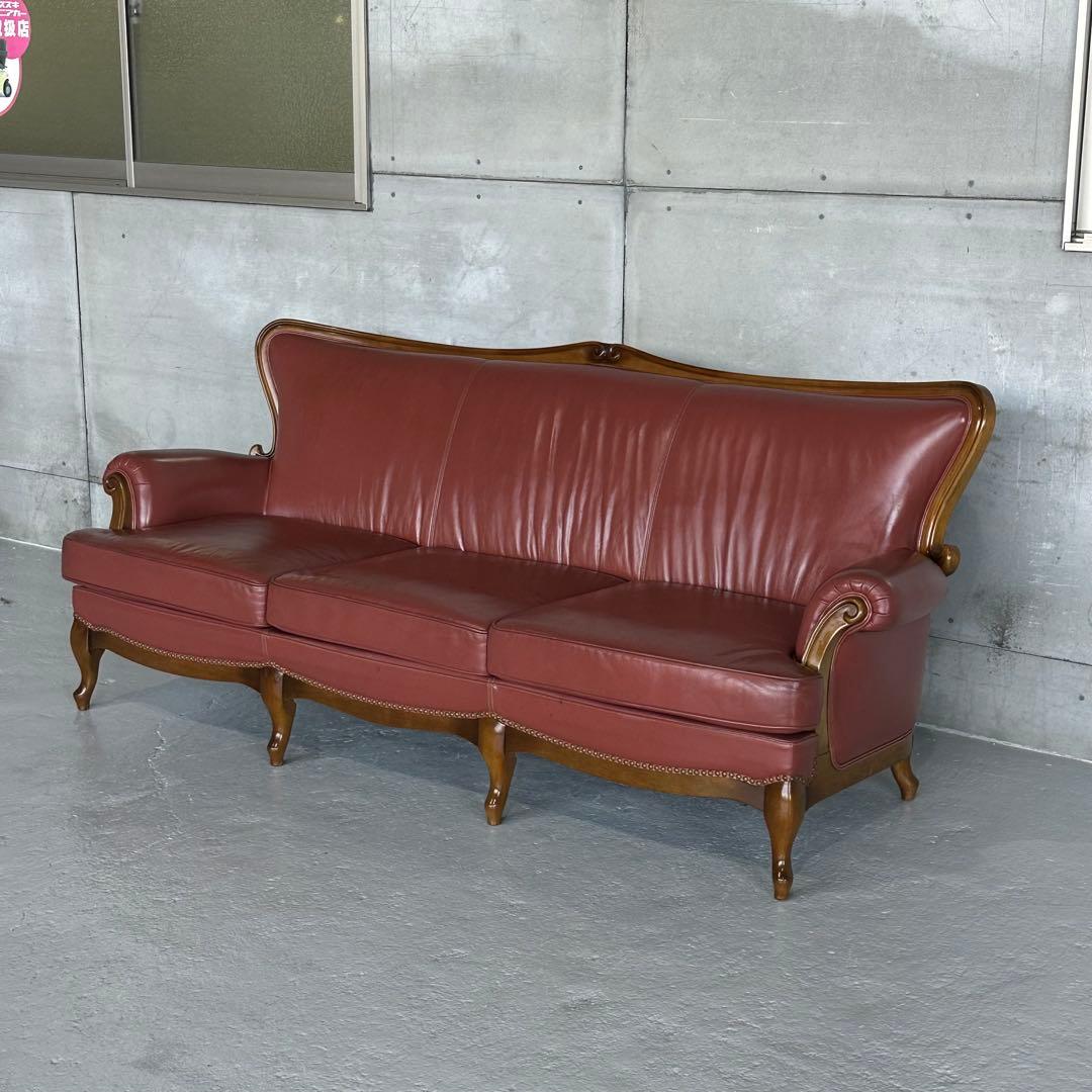 ✦マルニ木工✦ Maruni／クラシック レザーソファ 3人掛け 本革