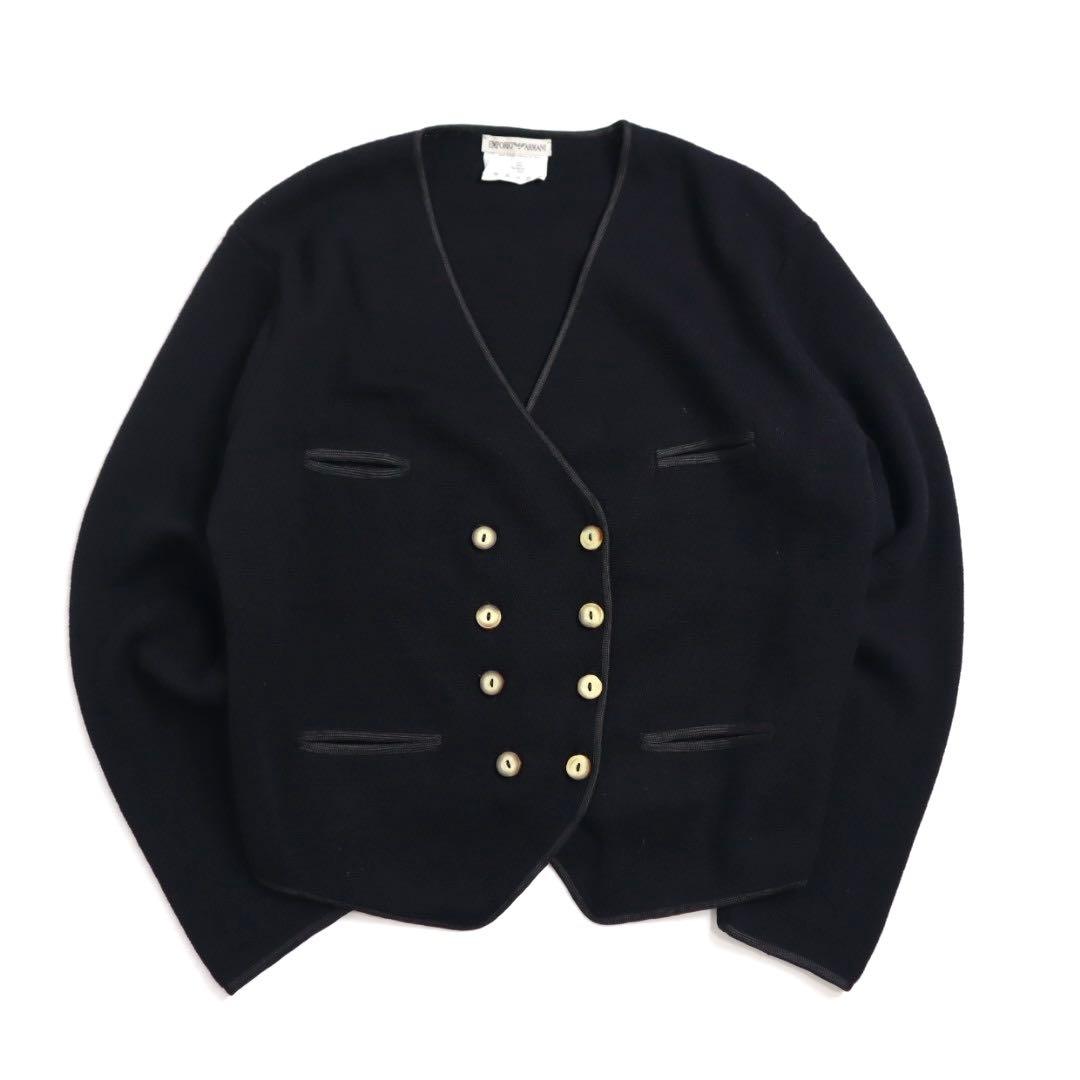 Vintage 90s emporio armani 短丈 ダブル カーディガン