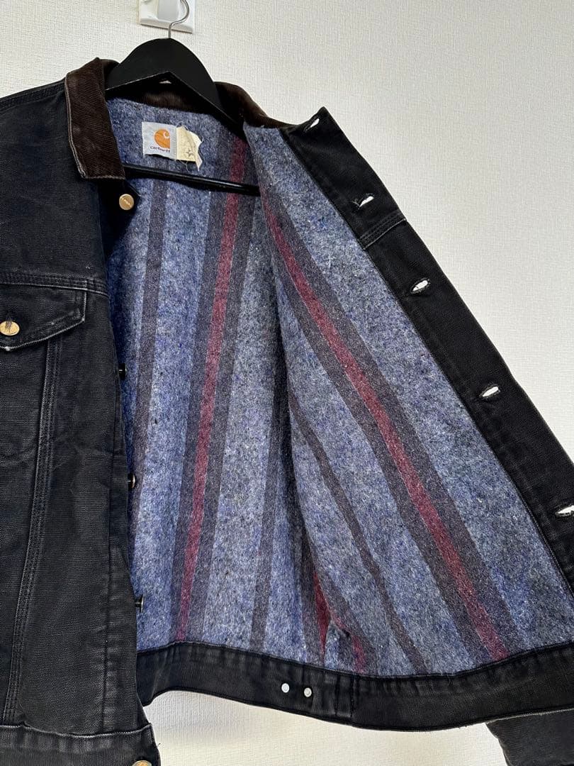 超超スペシャル 80s カーハート トラッカージャケット 46 ブラック 黒