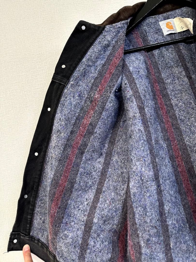 超超スペシャル 80s カーハート トラッカージャケット 46 ブラック 黒
