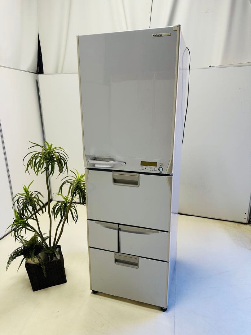 シルバー 4ドアNATIONALノンフロン冷蔵庫　NR-E402U-SH