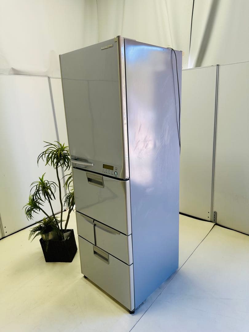 シルバー 4ドアNATIONALノンフロン冷蔵庫　NR-E402U-SH