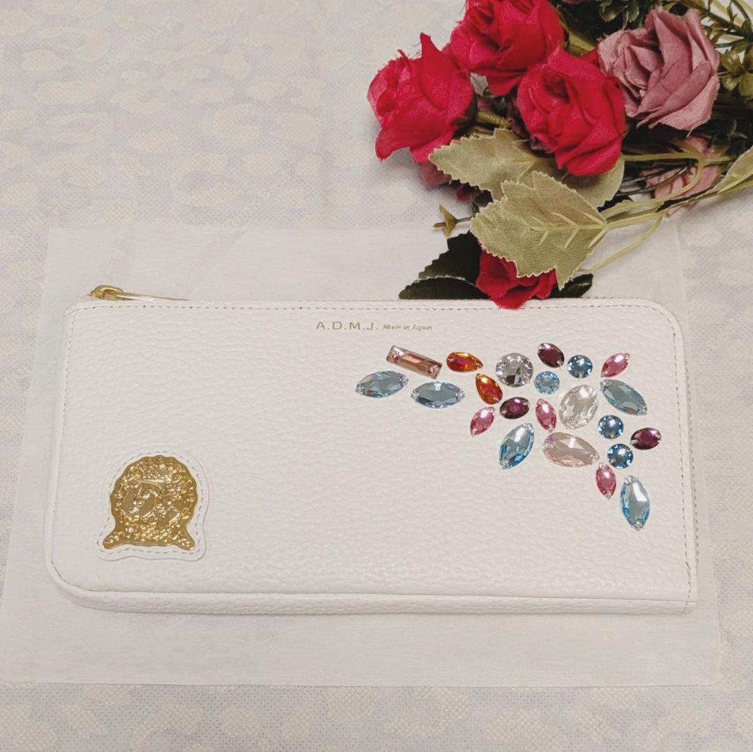 【新品】ADMJ　❤️牛革 カラーグラデーション Lジップウォレット❤️