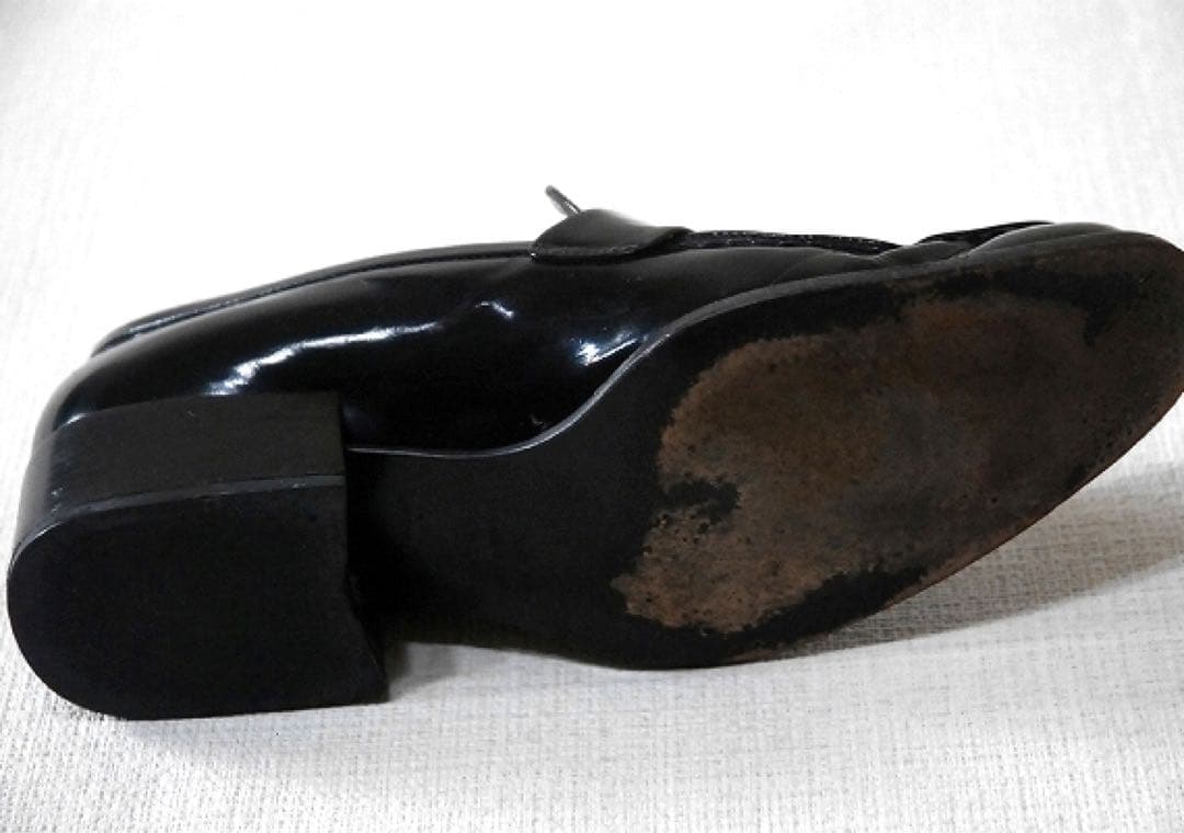 プラダ / ローファー エナメル 黒 6.5 ローヒール チャンキー パンプス