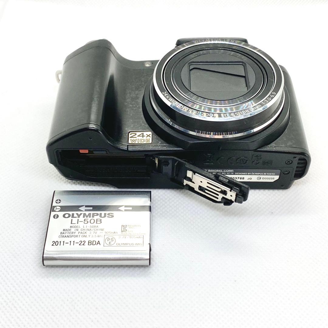【動作品】OLYMPUS SZ-14 コンパクトデジタルカメラ　ブラック