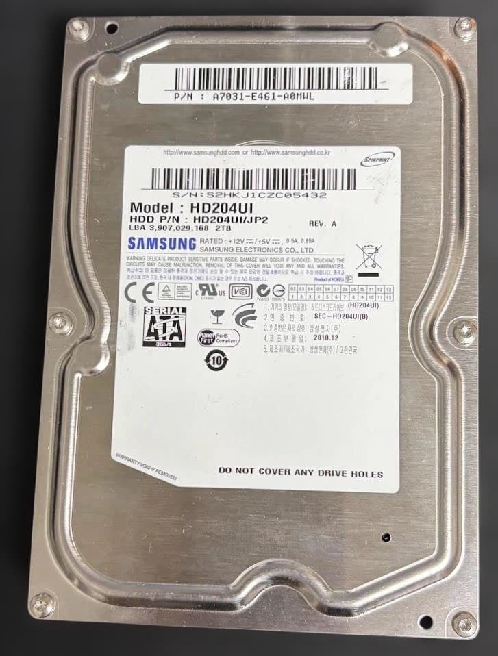 内蔵型ハードディスクドライブ Samsung HD204UI 2TB HDD