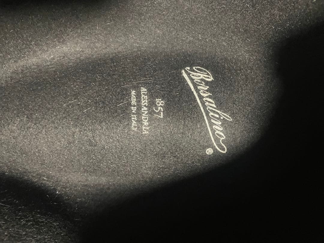 Borsalino (ボルサリーノ) 中折れフェルトハット 黒 #357