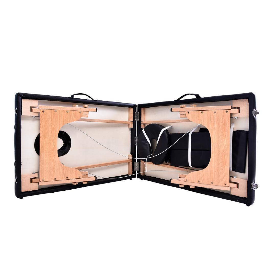 【ホワイト】 マッサージベッド 折りたたみ コンパクト 超軽量 エステベッド