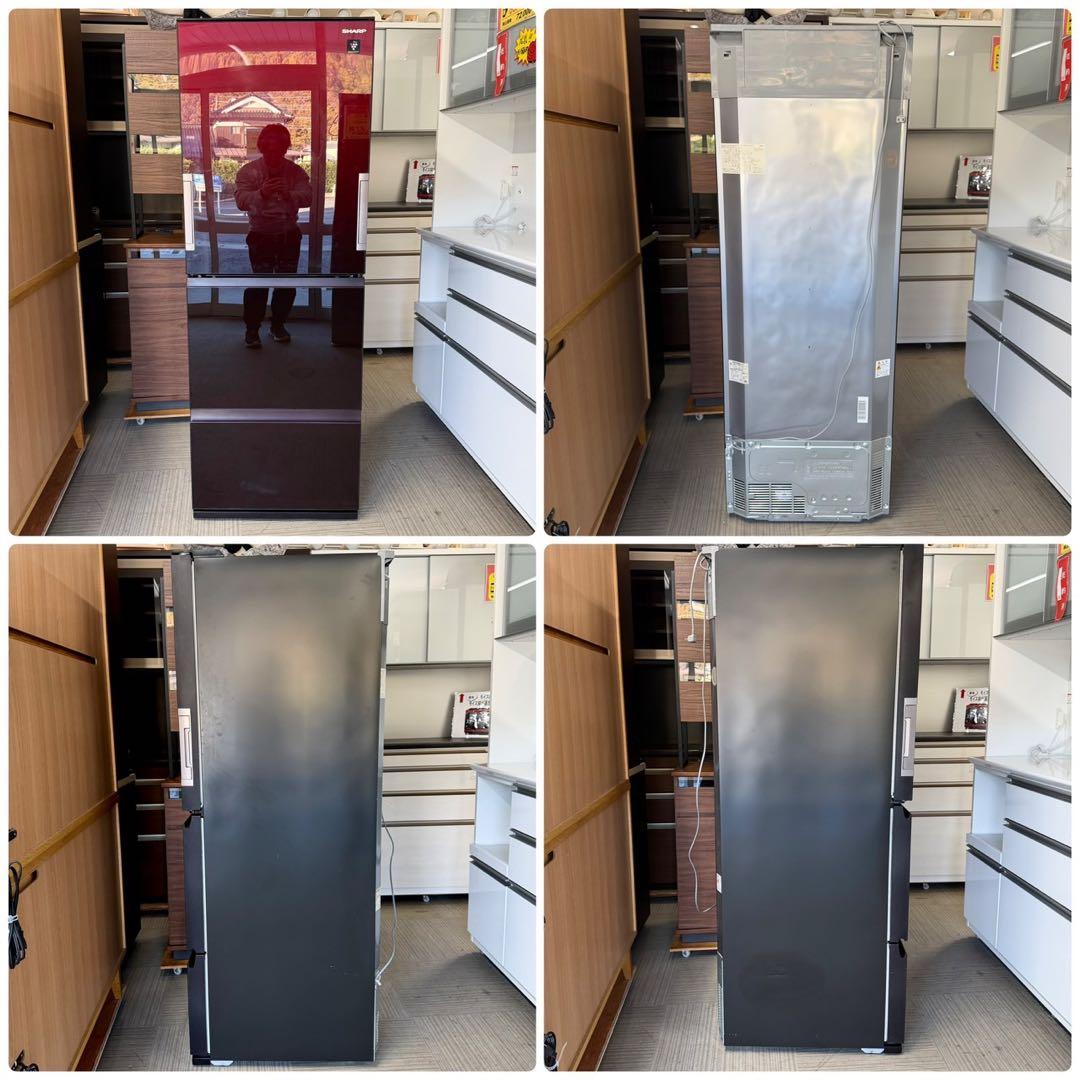 シャープ 2018年製 356L冷蔵庫 プラズマクラスターどっちもドア
