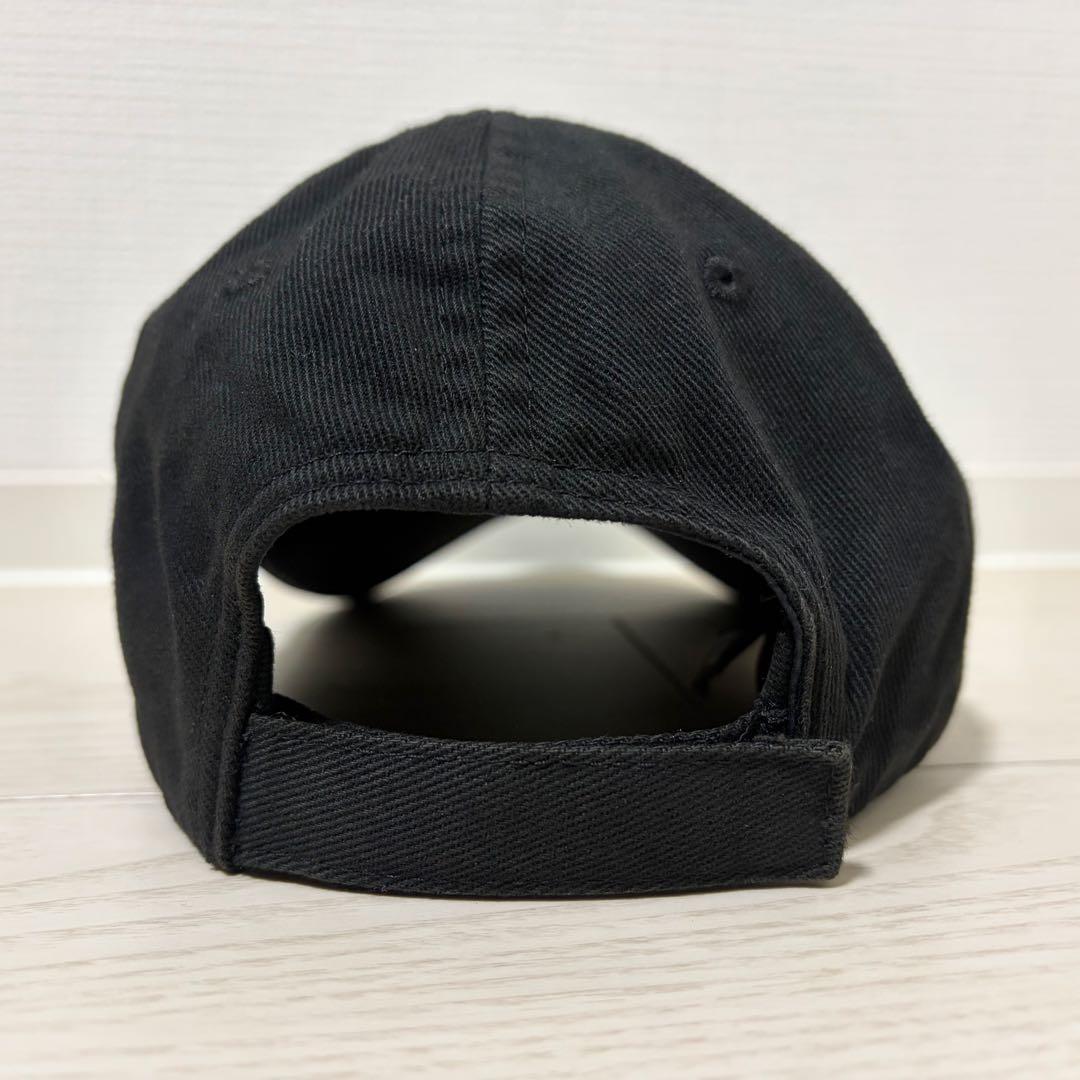美品✨BALENCIAGA　バイザーロゴ　キャップ　L59　マジックテープ　黒赤