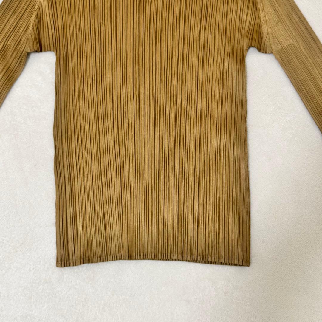 PLEATS PLEASE プリーツ　ワンボタン　ブラウン　長袖　トップス