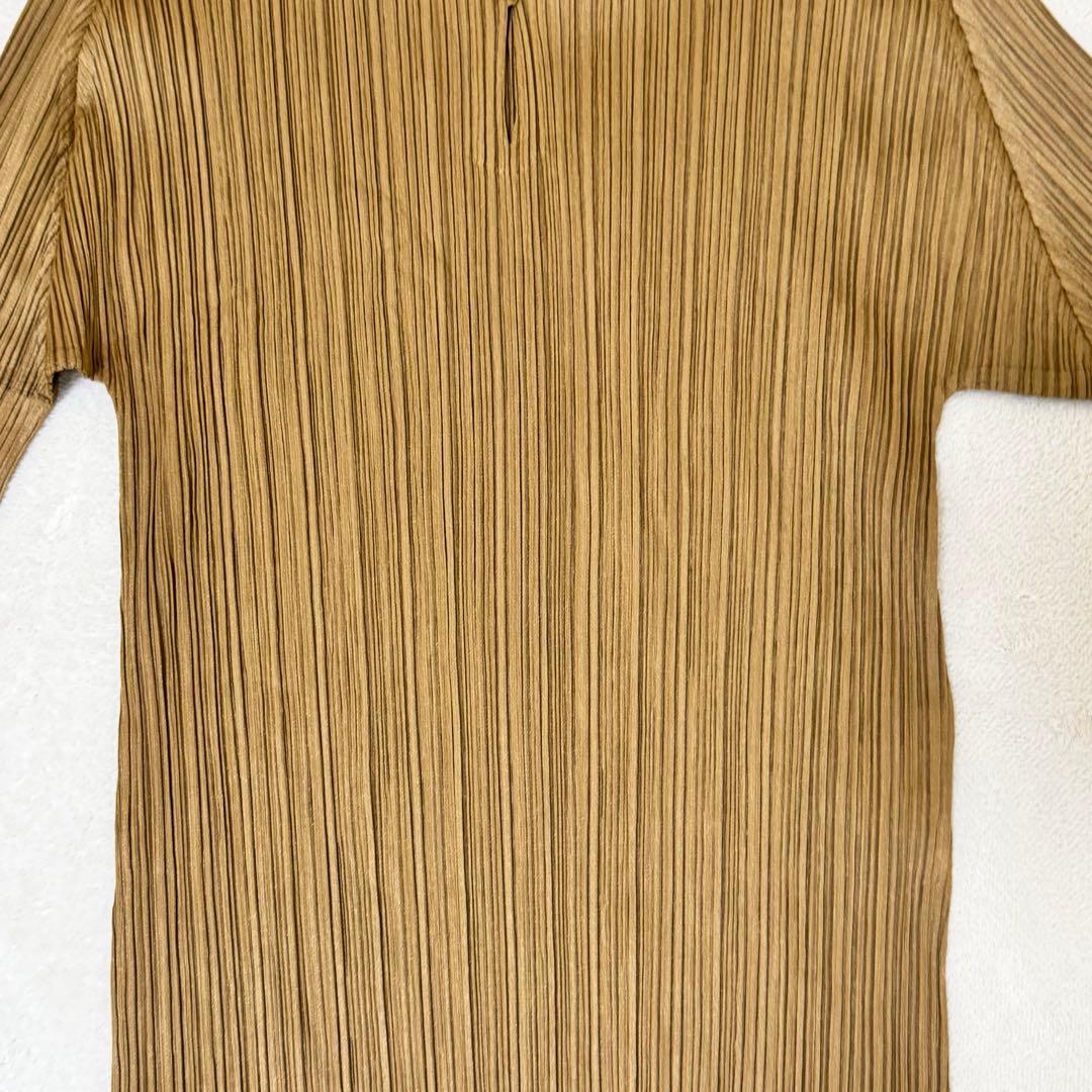 PLEATS PLEASE プリーツ　ワンボタン　ブラウン　長袖　トップス